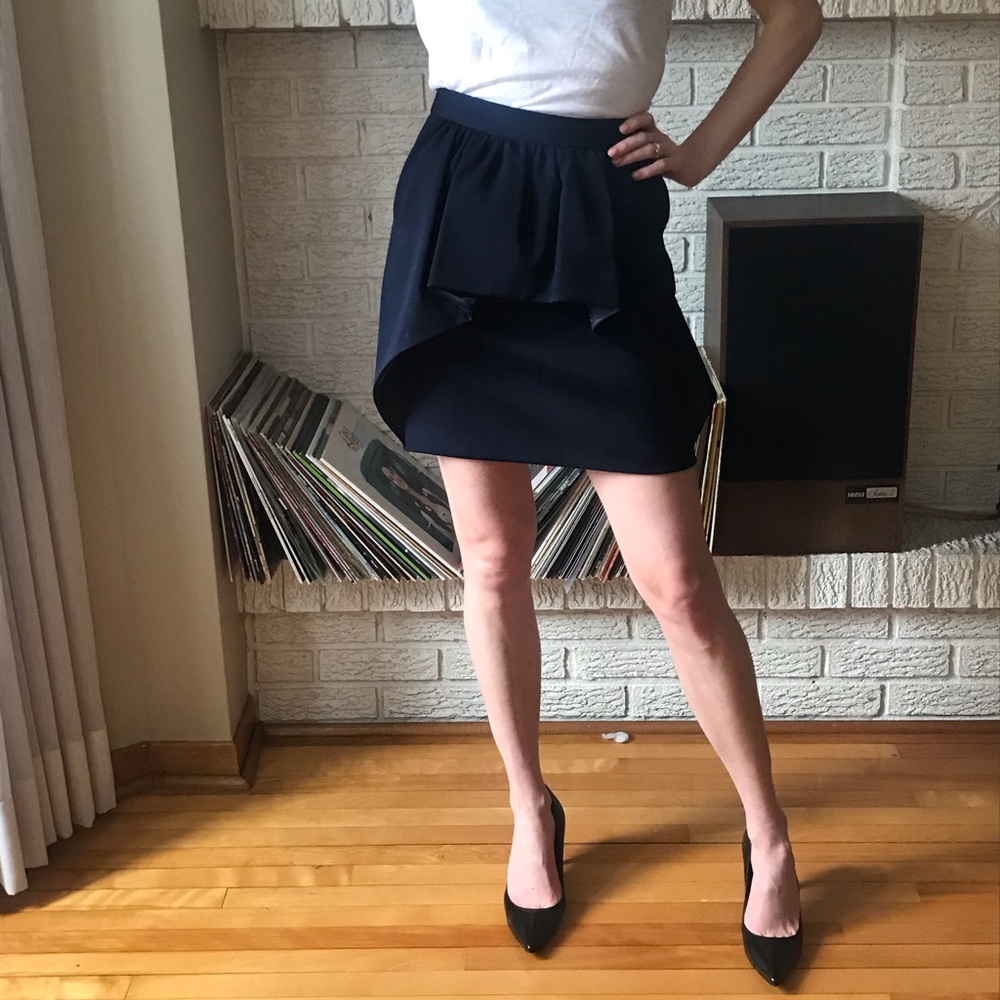 WHIT navy structured skirt - cult designer!